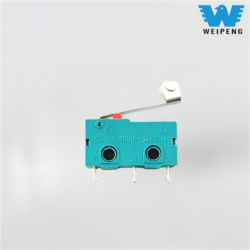 Контакт копче 5A/125V 250V директна рачка со три иглички микро-прекинувач со ограничување на патувањето