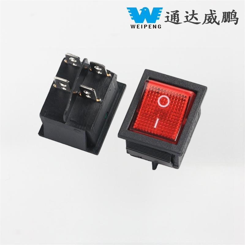Kcd4 Rocker Switch 30A Четири терминал со светло